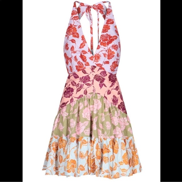 NWT Zimmermann Lovestruck V-neck Halter Mini Dress Sz US 10 - Picture 12 of 15